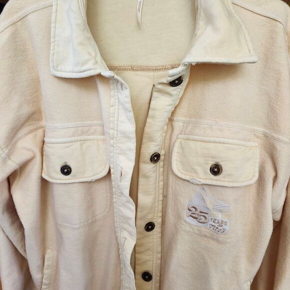 Free People Ruby Cream Oversized Shaket Jacket Button Closure Sz M - Picture 3 of 14
